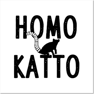 Homo ring-tailed ring-tailed kattas design costume human love Posters and Art